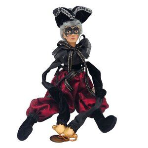Wayne Kleski for Katherines Collection Hanging Masquerade Doll Figure Ornament